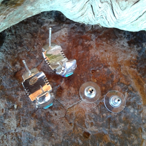 Sterling Silver multi inlay choker necklace set - Picture 3 of 16